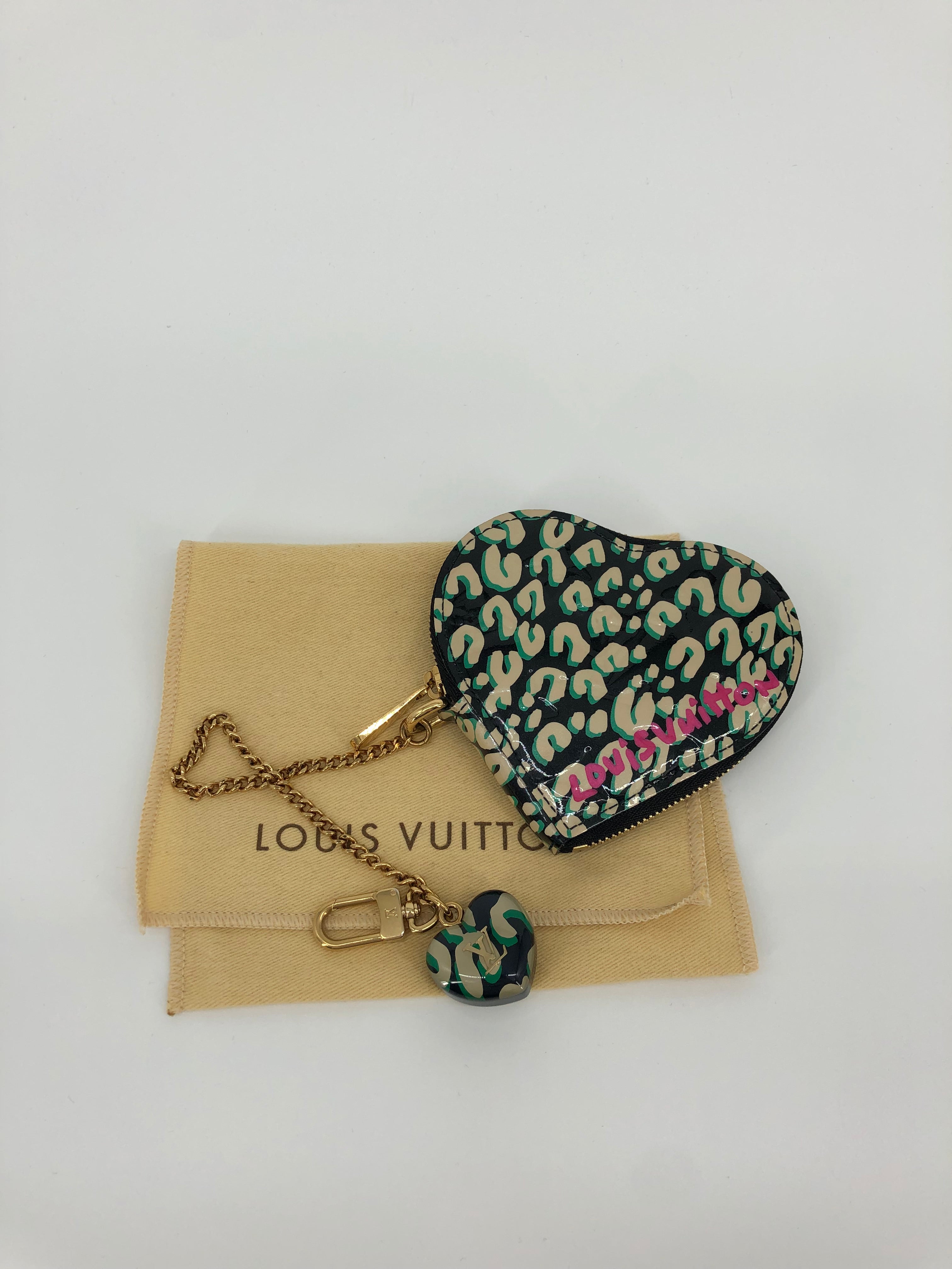 Authentic Louis Vuitton Stephen Sprouse Heart shaped coin purse